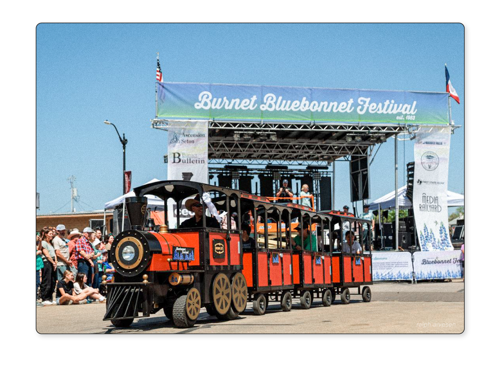 Train ride at the Burnet Bluebonnet Festival