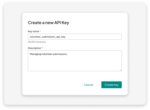 Create API keys Create API keys