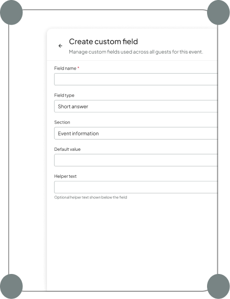 Custom field panel